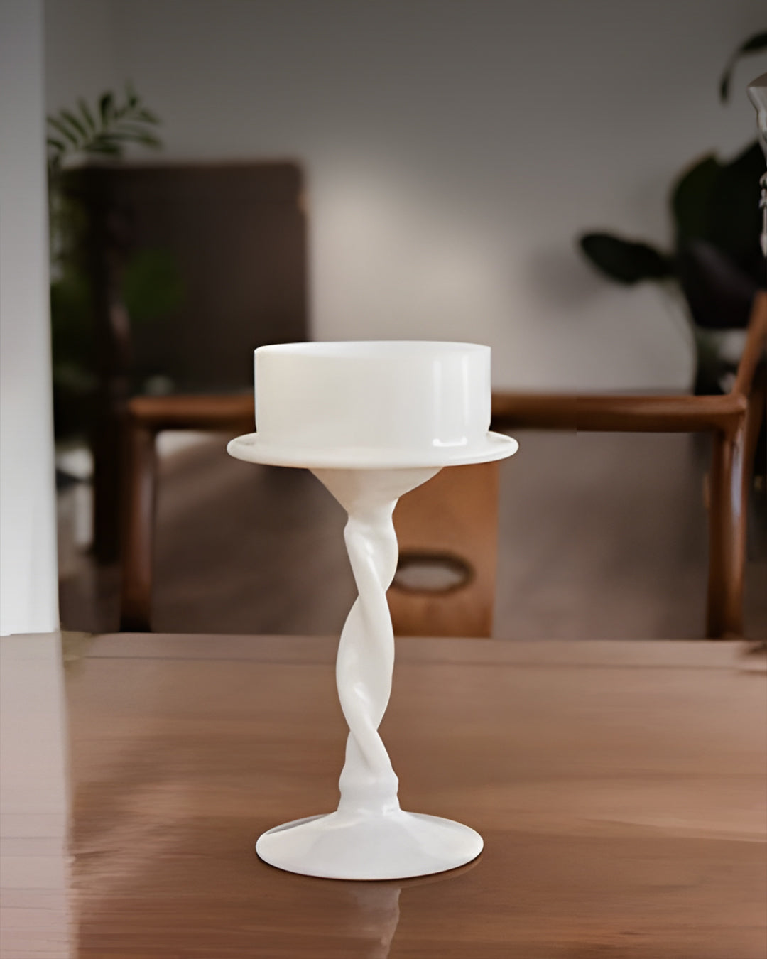 Ivory Twist Candle Holder