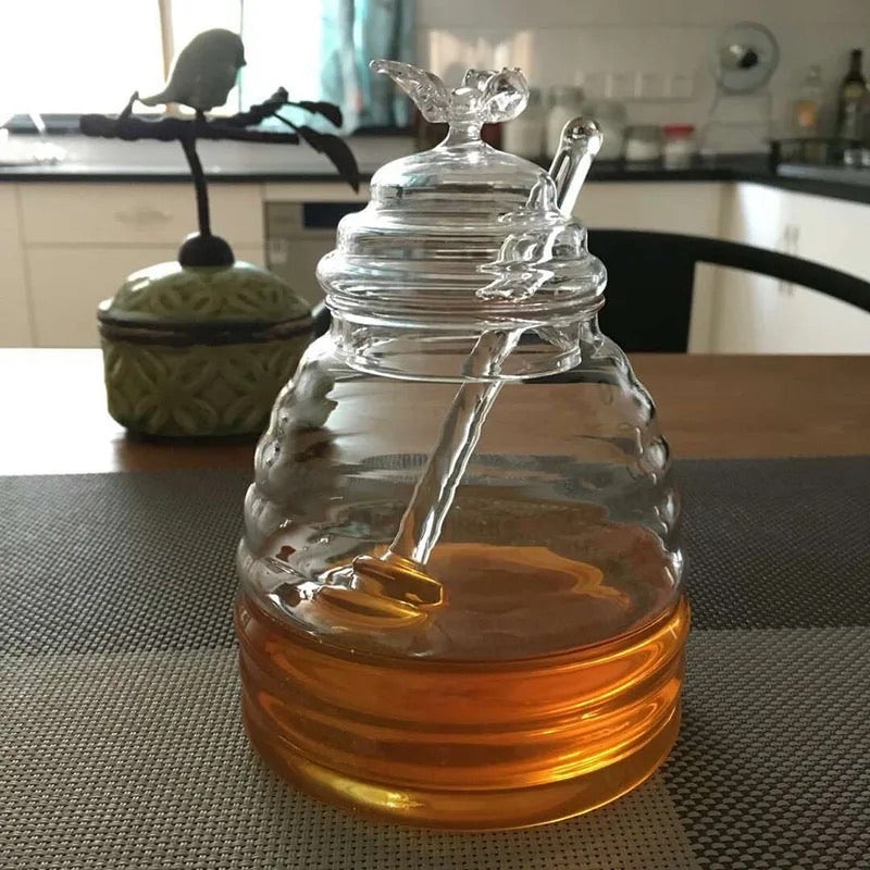 Beehive Glass Honey Jar