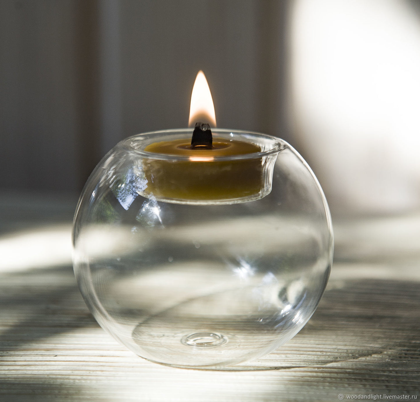 Spherical Glass Candle Holder