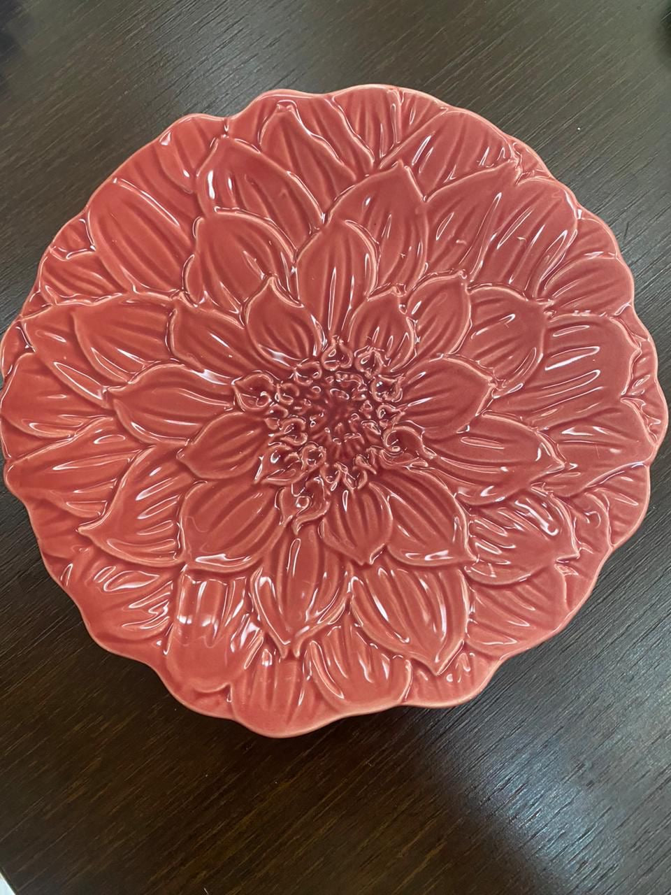 Pink Flower Plates – Set of 3