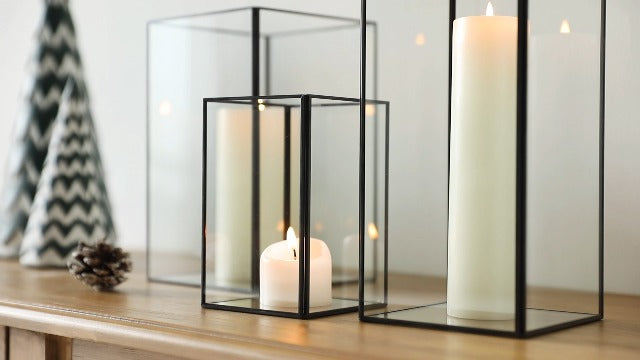 Modern Glass Lanterns (Set of 3)