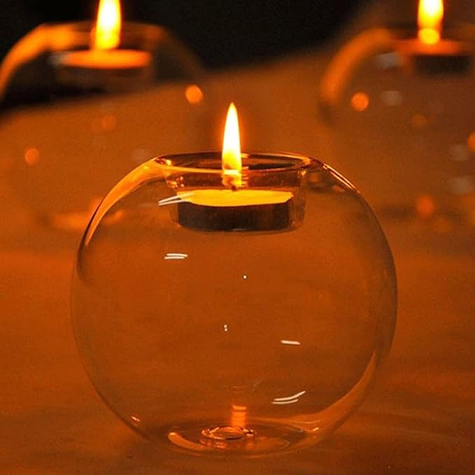 Spherical Glass Candle Holder
