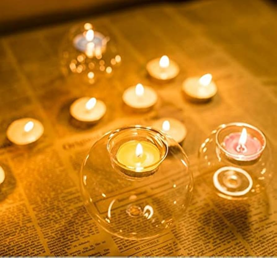 Spherical Glass Candle Holder
