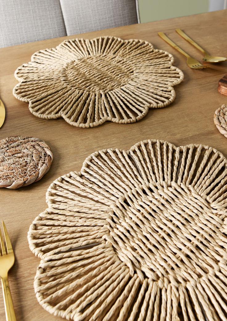 Floral Seagrass Placemats