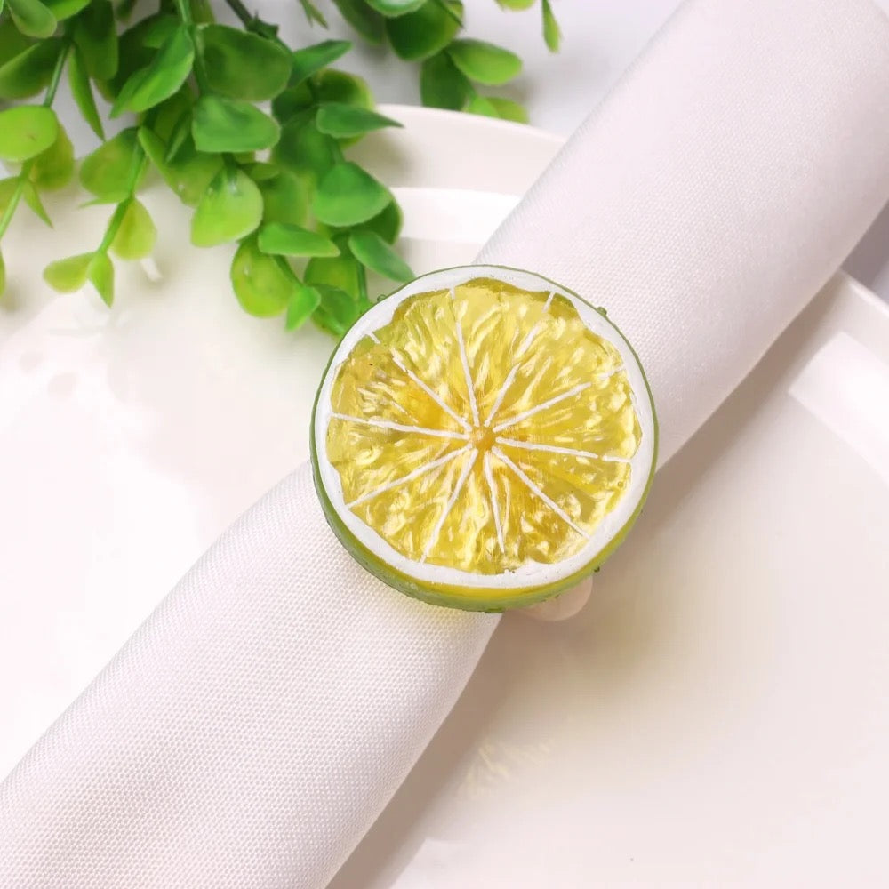 Lemon Slices Napkin Rings (Set of 6)