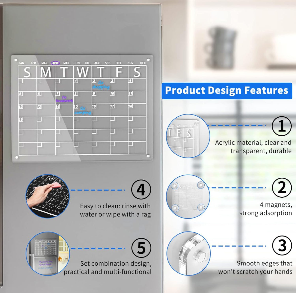 Magnetic Acrylic Calendar