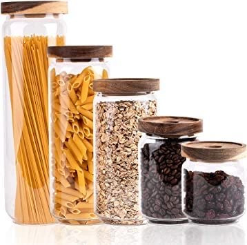 Glass Pantry Jars ( Set of 3 )