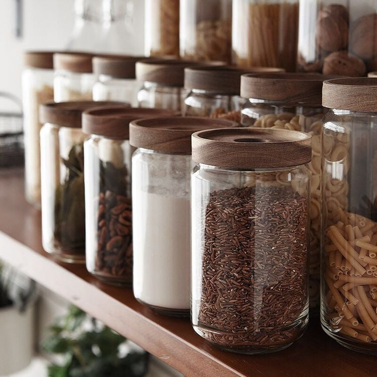 Glass Pantry Jars ( Set of 3 )