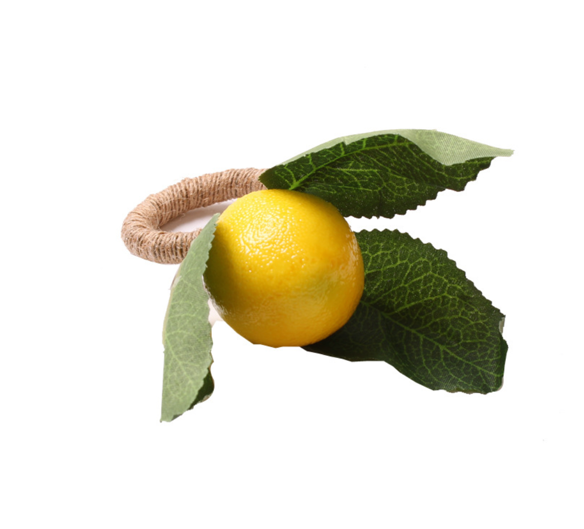 Lemon Napkin Rings (Set of 6)