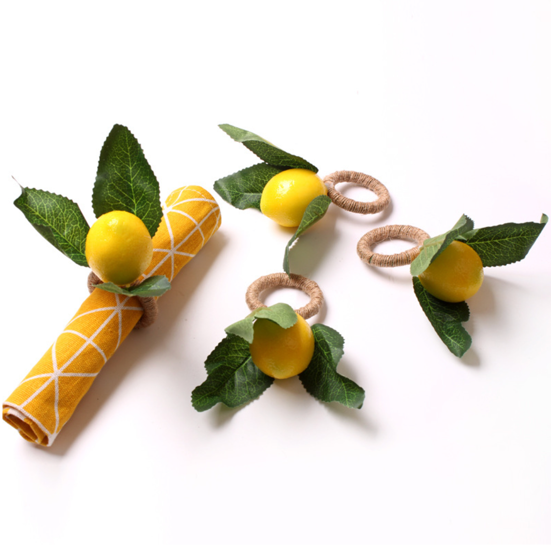 Lemon Napkin Rings (Set of 6)