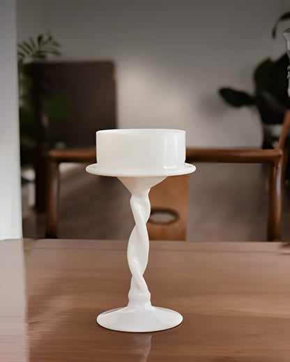 Ivory Twist Candle Holder