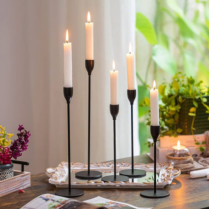 Black Taper Candle Holder - Set of 3