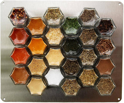 Magnetic Fridge Spice Jars ( Set of 6 )