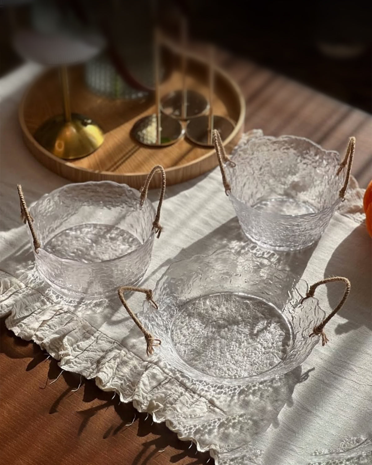 The Glass Basket Bowl Set