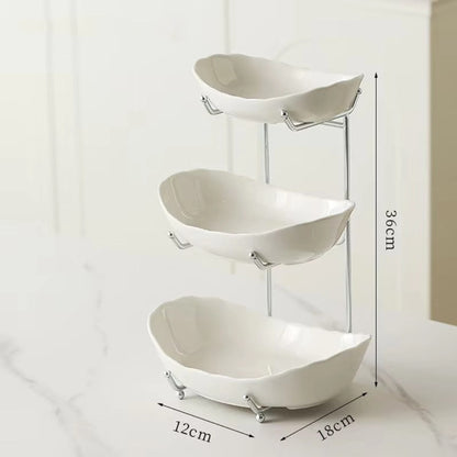 Three Tier Ceramic Bowl