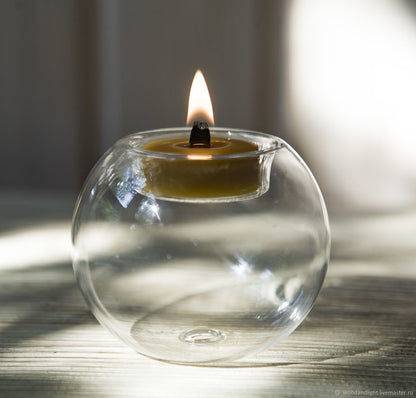 Spherical Glass Candle Holder