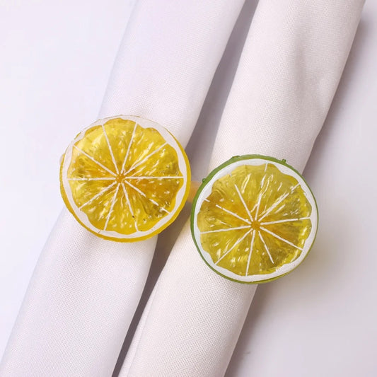 Lemon Slices Napkin Rings (Set of 6)