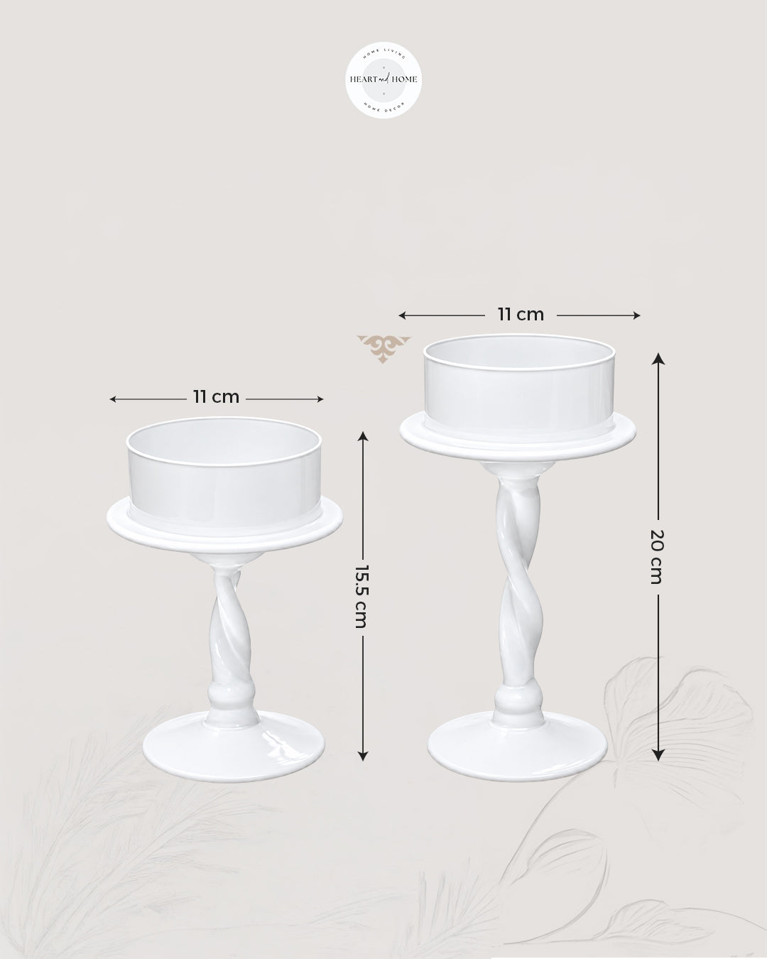 Ivory Twist Candle Holder
