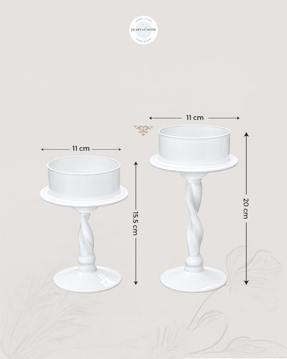 Ivory Twist Candle Holder