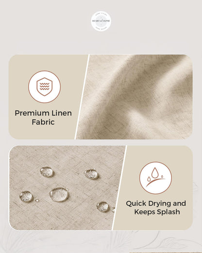 Scalloped Linen Shower Curtain