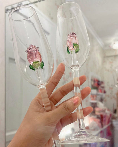 Rose Flute Glasses (Set of 2)