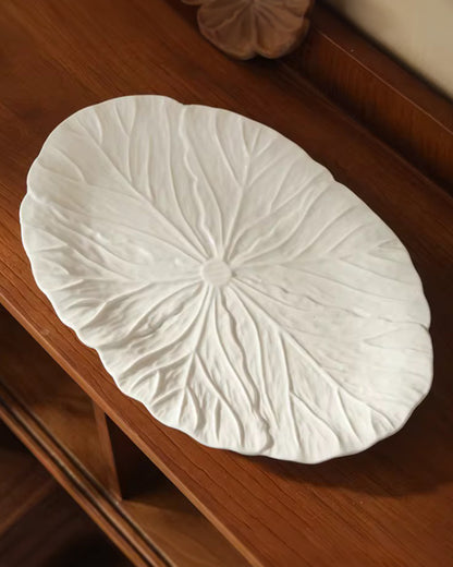 Vintage Cabbage Oval Plates Set – Set of 2