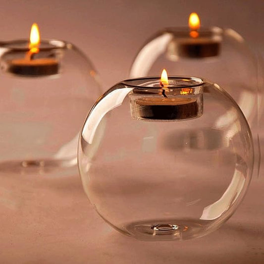 Spherical Glass Candle Holder