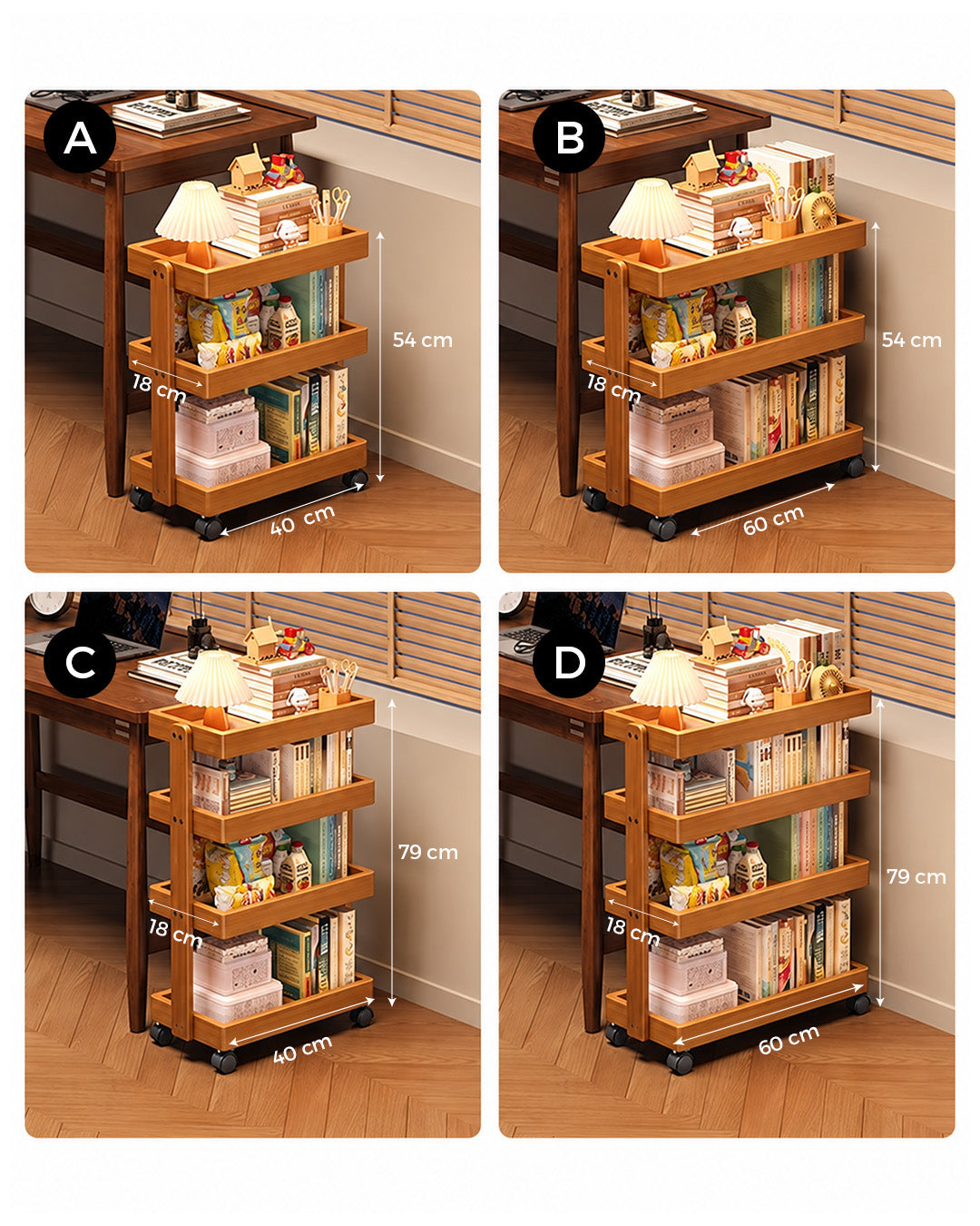 Bamboo Table-Side Trolley