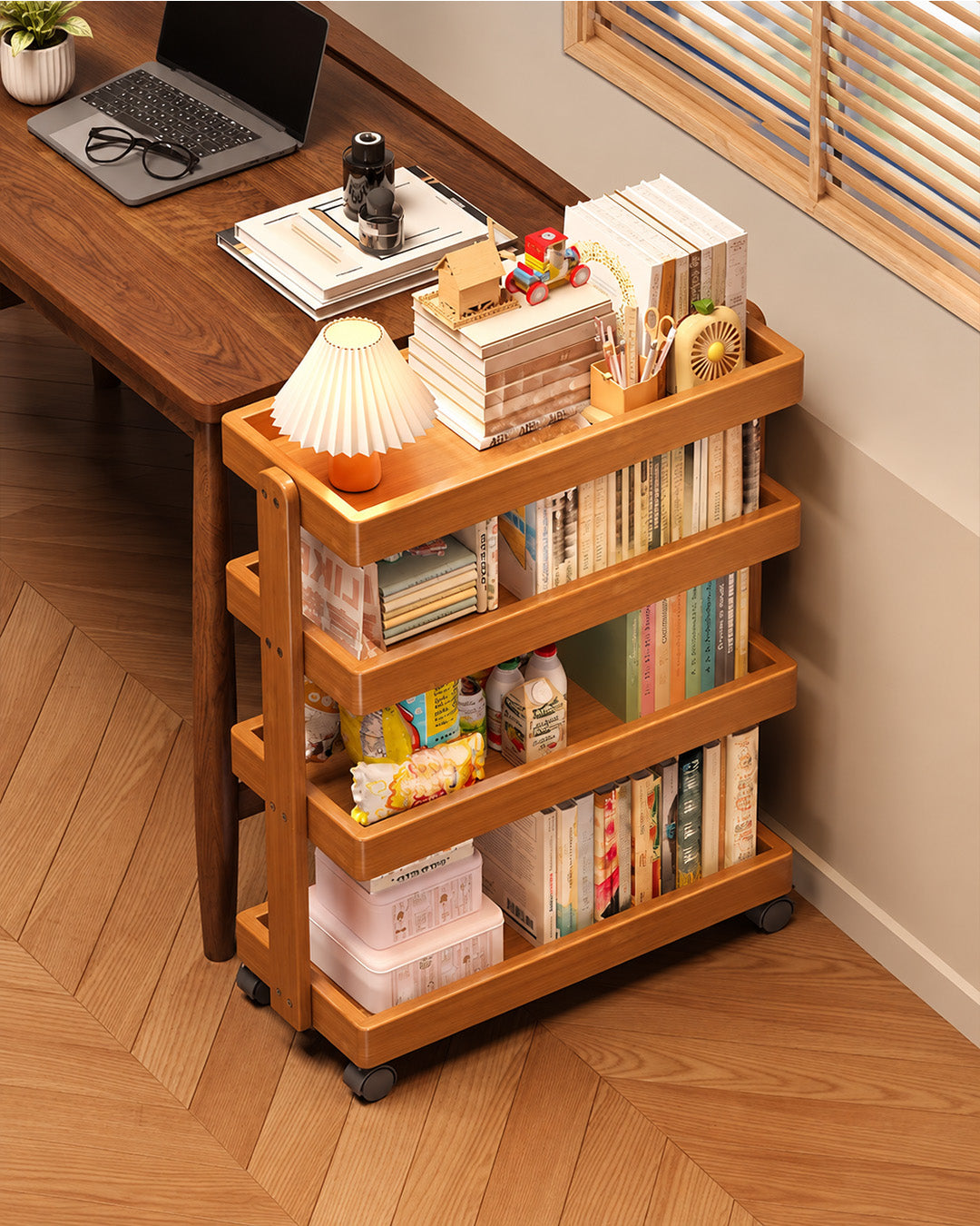 Bamboo Table-Side Trolley