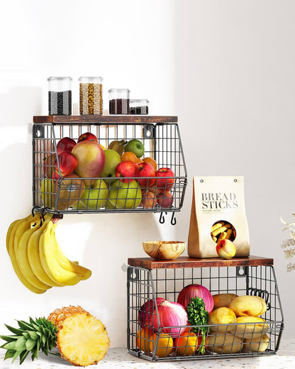 2 Tier Wire Fruit Basket