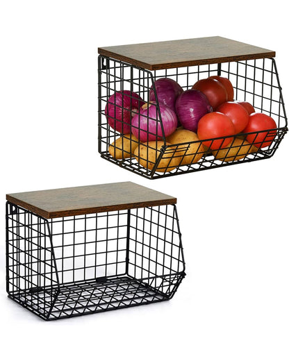 2 Tier Wire Fruit Basket