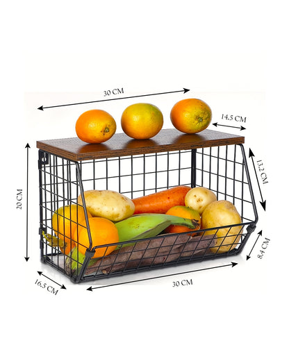 2 Tier Wire Fruit Basket